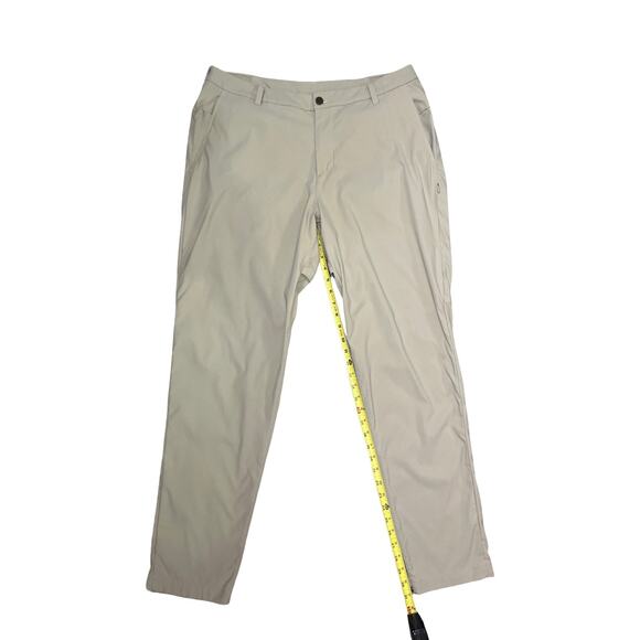 Lululemon Commission Pants Slim Taper Khaki Tan Men’s Size 36 Work Golf Casual - Picture 3 of 7